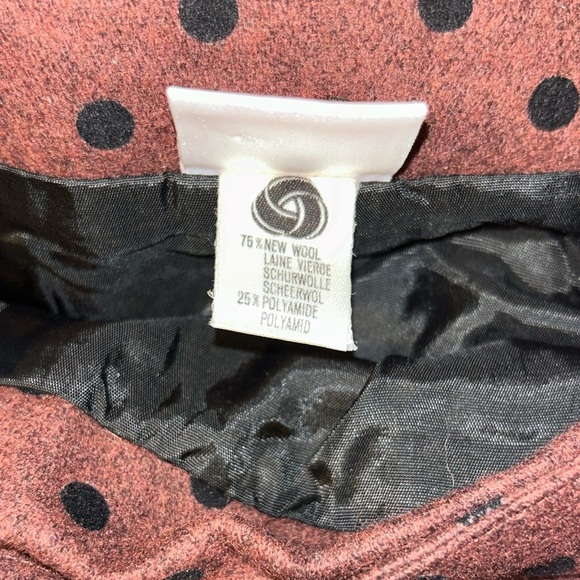 Vintage Mondi pleated polka dot skirt. Velour trim. Size 36 equivalent to US 4 - Picture 2 of 4